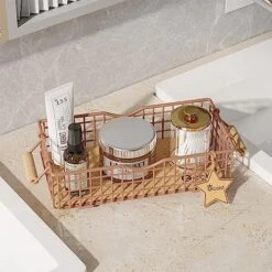 Metal Wire Basket Storage, Bathroom Basket For Organizing, Bathroom Counter Organizer With Wooden Handles, Farmhouse Bathroom Decor Tray, Toilet Paper Basket Storage (Set Of 3, Black) 27 Metal Wire Basket Storage, Bathroom Basket For Organizing, Bathroom Counter Organizer With Wooden Handles, Farmhouse Bathroom Decor Tray, Toilet Paper Basket Storage (Set Of 3, Black) -Songmics Furniture Shop 51WB64kVOOL. AC