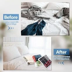 20Pcs Clear Vinyl Zippered Storage Bags，Blankets Storage Bags Plastic Storage Bags For Sweater Clothes Bed Sheet Organizer With Zipper For Closet Linen Sweater Bed Sheet Pillow，10.5 X 10.5 X 2.4 Inch -Songmics Furniture Shop 51WCLef1yhL