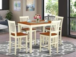 East West Furniture YAVN3-MAH-W Dining Set, 3-Piece 21 East West Furniture YAVN3-MAH-W Dining Set, 3-Piece -Songmics Furniture Shop 51WCouc50OL. AC