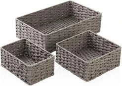 FairyHaus Wicker Baskets For Organizing 3Pack, Large And Small Wicker Storage Baskets Set, Decorative Hand Woven Baskets For Storage, Water Hyacinth Storage Baskets For Pantry Shelf Closet 14 FairyHaus Wicker Baskets For Organizing 3Pack, Large And Small Wicker Storage Baskets Set, Decorative Hand Woven Baskets For Storage, Water Hyacinth Storage Baskets For Pantry Shelf Closet -Songmics Furniture Shop 51WIzBLZrL. AC