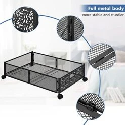 Under Bed Storage, Under Bed Rolling Storage, Under Bed Storage Containers With Wheels, Metal Under Bed Shoe Storage Organizer Drawer 2 Pack, Underbed Storage Bin For Bedroom Toys Clothes Blankets 11 Under Bed Storage, Under Bed Rolling Storage, Under Bed Storage Containers With Wheels, Metal Under Bed Shoe Storage Organizer Drawer 2 Pack, Underbed Storage Bin For Bedroom Toys Clothes Blankets -Songmics Furniture Shop 51WKREQJZtL
