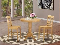 East West Furniture JAQU5-BLK-W 5 Piece Counter Height Dining Table Set Includes A Round Kitchen Table With Pedestal And 4 Dining Room Chairs, 36x36 Inch, Black & Cherry -Songmics Furniture Shop 51WNWiC4W9L. AC