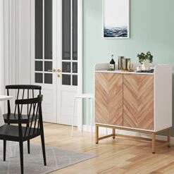 Saudism 20 Gallon Fish Tank Stand, Small Aquarium Stand 10 Gallon With Doors & Adjustable Shelves, Boho Sideboard Coffee Bar Cart, Kitchen Cupboard Console Table, 30.5" L×15.7" W×35" H, White/Gold 9 Saudism 20 Gallon Fish Tank Stand, Small Aquarium Stand 10 Gallon With Doors & Adjustable Shelves, Boho Sideboard Coffee Bar Cart, Kitchen Cupboard Console Table, 30.5" L×15.7" W×35" H, White/Gold -Songmics Furniture Shop 51WSJM7QATL