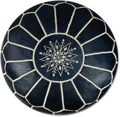 Premium Moroccan Leather Pouf - Handmade - Delivered Stuffed - Ottoman, Footstool, Floor Cushion (Cognac Brown) -Songmics Furniture Shop 51WT7OfktqL. AC