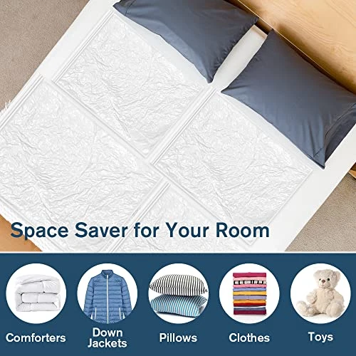 Vacuum Storage Bags, OFFSIR Vacuum Sealer Bags Space Saver Vacuum Storage Bags Compression Bags For Comforters And Blankets, Vacuum Seal Bags For Clothes With Hand Pump-8 Packs(4 Jumbo, 4 Large) 5 Vacuum Storage Bags, OFFSIR Vacuum Sealer Bags Space Saver Vacuum Storage Bags Compression Bags For Comforters And Blankets, Vacuum Seal Bags For Clothes With Hand Pump-8 Packs(4 Jumbo, 4 Large) - Image 5