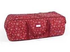 Covermates Keepsakes Garland Duffle Bag – Durable Polyester, Reinforced Handles, Fits Up To 25 Foot Garland Depending On Thickness - Holiday Storage-Red Snowflake