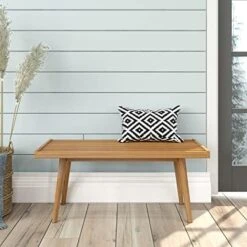 Plank+Beam Mid-Century Double Wood Entryway Bench, Walnut, 56.25" (PB184302-008) -Songmics Furniture Shop 51Ws1756J8L. AC