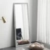 OGCAU Fashion Full Length Mirror, Floor Mirror With Stand, Full Body Mirror, Large Mirror, Mosaic Style Wall-Mounted Mirror For Bedroom, Living Room, Dressing Room - Silver 65" X22"