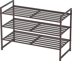 Simple Houseware 3-Tier Stackable Shoe Rack Storage Shelf, Black -Songmics Furniture Shop 51X0 MuOJdS. AC 1
