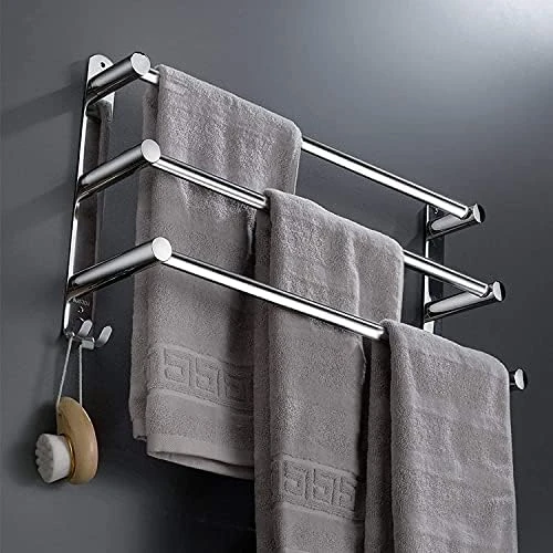 Towel Bars Freely Retractable 20-30 Inche Stainless Steel 304 Bath Towel Rack Strong 3M Adhesive Bathroom Wall-mounting Free Mounting Hole-Installing Washroom Kitchen Space Saving Black-3 Bars 12 Towel Bars Freely Retractable 20-30 Inche Stainless Steel 304 Bath Towel Rack Strong 3M Adhesive Bathroom Wall-mounting Free Mounting Hole-Installing Washroom Kitchen Space Saving Black-3 Bars - Image 12