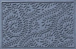 Bungalow Flooring Waterhog Door Mat, 2' X 3' Made In USA, Durable And Decorative Floor Covering, Skid Resistant, Indoor/Outdoor, Water-Trapping, Boxwood Collection, Bluestone