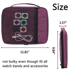 PACMAXI 48 Watch Bands Storage Bag, Watch Band Carrying Case Fits For The Most Sizes Of Watch Bands, Organizer For Watch Bands Holds 48 Pieces, Bag Only (Purple) 9 PACMAXI 48 Watch Bands Storage Bag, Watch Band Carrying Case Fits For The Most Sizes Of Watch Bands, Organizer For Watch Bands Holds 48 Pieces, Bag Only (Purple) -Songmics Furniture Shop 51XNOh0JHPS