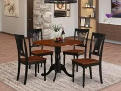 East West Furniture DLPL3-SBR-W Dining Table Set -Songmics Furniture Shop 51XQH4M86UL. AC