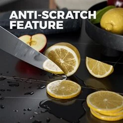 Modern Dining Table Black Sintered Stone Table,Multifuntional Desk With Metal Legs Suitable Living Room, Dining Room,Home & Office (Black) 10 Modern Dining Table Black Sintered Stone Table,Multifuntional Desk With Metal Legs Suitable Living Room, Dining Room,Home & Office (Black) -Songmics Furniture Shop 51XYaTaTxHL