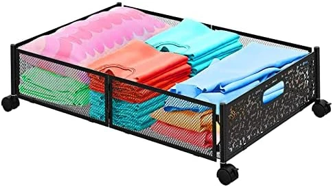 Under Bed Storage, Under Bed Rolling Storage, Under Bed Storage Containers With Wheels, Metal Under Bed Shoe Storage Organizer Drawer 2 Pack, Underbed Storage Bin For Bedroom Toys Clothes Blankets 6 Under Bed Storage, Under Bed Rolling Storage, Under Bed Storage Containers With Wheels, Metal Under Bed Shoe Storage Organizer Drawer 2 Pack, Underbed Storage Bin For Bedroom Toys Clothes Blankets - Image 6