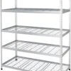 Amazon Basics Heavy Duty Storage Shelving Unit, Double Post, 5 Shelf, High-Grade Aluminum, Silver, 60 X 24 X 78 Inch
