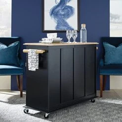 Homestyles Kitchen Cart With Storage Dolly Madison, 48.25 Inches Wide, Black -Songmics Furniture Shop 51Y47FYvGwL