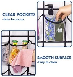 KEETDY 28 Large Clear Over The Door Shoe Rack With Crystal Pockets Hanging Shoe Organizer Storage Shoe Holder For Closet Hanger, White -Songmics Furniture Shop 51YAIww1GZL