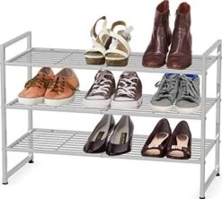 Simple Houseware 3-Tier Stackable Shoe Rack Storage Shelf, Black -Songmics Furniture Shop 51YCuUU E5L. AC