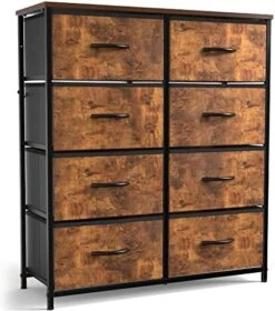 SMUG Dresser, Drawers Dresser For Bedroom Cabinet Organizers Wood Top Table Furniture With 8 Fabric Storage Drawers Chest Tower Unit, Chest Of Drawers For Closet, Living Room, Hallway, Porch -Songmics Furniture Shop 51YPArhv7eL. AC