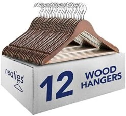 Neaties Wood Hangers 24 Pack - Grade A Wooden Hangers Bulk, Anti-Rust Swivel Hook - Non-Slip Smooth Finish - Double Notch Feature - Durable And Stylish Clothes Hangers Wood (Natural 24 Pack) 17 Neaties Wood Hangers 24 Pack - Grade A Wooden Hangers Bulk, Anti-Rust Swivel Hook - Non-Slip Smooth Finish - Double Notch Feature - Durable And Stylish Clothes Hangers Wood (Natural 24 Pack) -Songmics Furniture Shop 51YZYMGICSL. AC