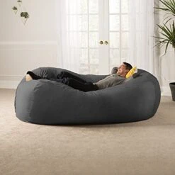Jaxx 7 Foot Bean Bag Sofa, Charcoal 17 Jaxx 7 Foot Bean Bag Sofa, Charcoal -Songmics Furniture Shop 51YbMypYzAL