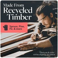 HEIRLOUM Reclaimed Wood Table Top - Rustic Recycled Solid Wooden Piece Perfect For Signs, Kitchens, Dining And Coffee Table Tops (Reclaimed Wood Table Top With Metal Edge, 36" X 36") 17 HEIRLOUM Reclaimed Wood Table Top - Rustic Recycled Solid Wooden Piece Perfect For Signs, Kitchens, Dining And Coffee Table Tops (Reclaimed Wood Table Top With Metal Edge, 36" X 36") -Songmics Furniture Shop 51YmeNQ3dqL