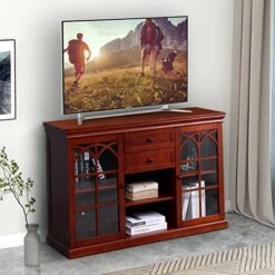 Erinnyees Storage Console Cabinet, Modern Kitchen Storage Sideboard With 2 Drawers And 2 Cabinets, Buffet Server Cabinet For Living Room, Entryway, Hallway, Brown… -Songmics Furniture Shop 51YpckbVWkL