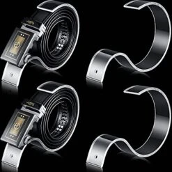 10 Pieces Acrylic Belt Display Stands Acrylic Belt Holder Clear Belt Organizer Belt Display Case Space Saver Case For Men And Women Belt, Store Display Or Home Use