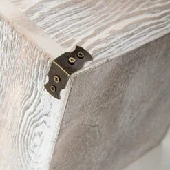 Liry Products Rustic Whitewashed Torched Wood Square Waste Basket Recycle Bin Trash Can Decorative Metal Brackets Whitewashed Wooden Garbage Container Ash Holder Bedroom Living Room Home Office -Songmics Furniture Shop 51Yw5PN7irL