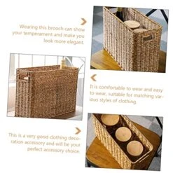 Hemoton Magazine Newspaper Basket Rustic Shelf Decor Organizer Baskets For Shelves Book Holder Stand Hand Woven Basket Woven Magazine Storage Shelf Baskets Sundries Holder Handled Basket 12 Hemoton Magazine Newspaper Basket Rustic Shelf Decor Organizer Baskets For Shelves Book Holder Stand Hand Woven Basket Woven Magazine Storage Shelf Baskets Sundries Holder Handled Basket -Songmics Furniture Shop 51Z0C9ktoAL