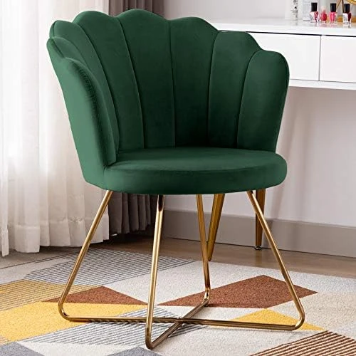 Duhome Velvet Accent Chair Living Room Chair,Corner Chair Reception Chair For Bedroom Living Room, Shell Shaped Living Room Chair With Golden Metal Legs, DarkBlue 11 Duhome Velvet Accent Chair Living Room Chair,Corner Chair Reception Chair For Bedroom Living Room, Shell Shaped Living Room Chair With Golden Metal Legs, DarkBlue - Image 11