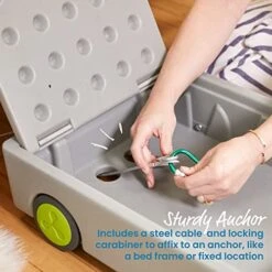 ECR4Kids Lock And Roll Personal Safe, Travel Lockbox, Grey 8 ECR4Kids Lock And Roll Personal Safe, Travel Lockbox, Grey -Songmics Furniture Shop 51Z3RYWQv0L