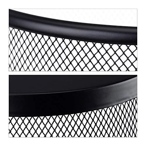 Relaxdays Metal Trash Can, Large Paper Bin For Office, 20L Dustbin, 30 Cm Ø, Height 35 Cm, Black 2 Relaxdays Metal Trash Can, Large Paper Bin For Office, 20L Dustbin, 30 Cm Ø, Height 35 Cm, Black - Image 2