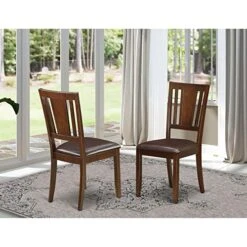 East West Furniture Modern Kitchen NFT-MAH-T Dinning Room Table Rectangular Tabletop And 53.5x31.5x29-Mahogany Finish & DUC-MAH-LC Dudley Kitchen Dining Chairs, Set Of 2, Mahogany 21 East West Furniture Modern Kitchen NFT-MAH-T Dinning Room Table Rectangular Tabletop And 53.5x31.5x29-Mahogany Finish & DUC-MAH-LC Dudley Kitchen Dining Chairs, Set Of 2, Mahogany -Songmics Furniture Shop 51ZcWZGEAtL