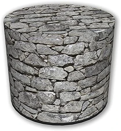 ZTOZZ Round Pouf Indoor - Printed Ottoman Foot Stool For Dining, Living Room Or Bedroom With Removable Cover - Platan Print 14 ZTOZZ Round Pouf Indoor - Printed Ottoman Foot Stool For Dining, Living Room Or Bedroom With Removable Cover - Platan Print - Image 14