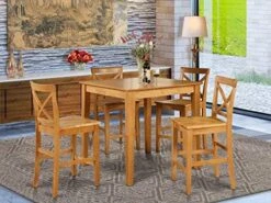 East West Furniture PUBS3-OAK-W Dining Set, 3-Piece -Songmics Furniture Shop 51ZkPAXEdHL. AC