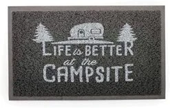 Camco Life Is Better At The Campsite Outdoor & Indoor Welcome Mat - Weather And Doormat | Traps Dirt And Liquid | Spongey Comfortable Feel | Measures 26 ½ " X 15" - Blue (53201) - 53201-A -Songmics Furniture Shop 51Zw0K0lPoL. AC