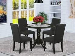 East West Furniture DLDR3-BLK-24 Dining Set, 3, Black -Songmics Furniture Shop 51a4nT3HjL. AC