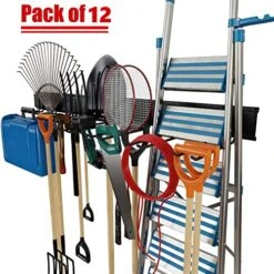 TORACK Tool Storage Rack, Heavy Duty Steel Garage Wall Mount Garden Tool Organizer For Ladders, Chairs, Shovels, Broom, Power Tools (8-Pack 5.7"-11" Mixed Hooks, Up To 800 Lbs) 10 TORACK Tool Storage Rack, Heavy Duty Steel Garage Wall Mount Garden Tool Organizer For Ladders, Chairs, Shovels, Broom, Power Tools (8-Pack 5.7"-11" Mixed Hooks, Up To 800 Lbs) -Songmics Furniture Shop 51a9oJRQKBL