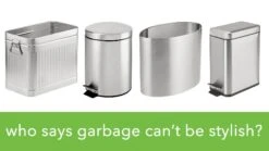 MDesign Plastic Oval Small 2.25 Gallon/8.5 Liter Trash Can Wastebasket, Garbage Container Bin For Bathroom, Kitchen, Office, Dorm - Holds Waste, Refuse, Recycling, Hyde Collection, 2 Pack, Dark Brown -Songmics Furniture Shop 51aGUZE7ToL 1