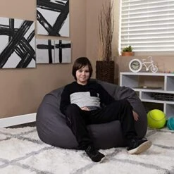 EMMA + OLIVER Oversized Solid Gray Refillable Bean Bag Chair For All Ages -Songmics Furniture Shop 51aI75Ok9aL