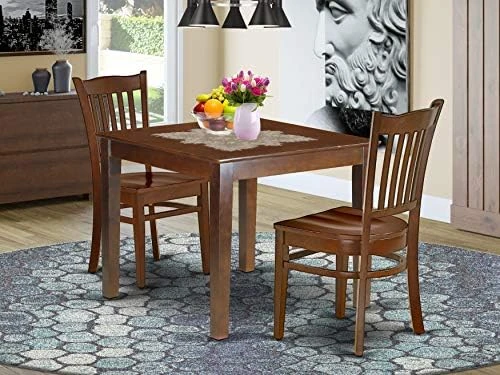 East West Furniture OXGR5-LWH-W 5 Piece Dining Room Furniture Set Includes A Square Kitchen Table And 4 Dining Chairs, 36x36 Inch, Linen White 7 East West Furniture OXGR5-LWH-W 5 Piece Dining Room Furniture Set Includes A Square Kitchen Table And 4 Dining Chairs, 36x36 Inch, Linen White - Image 7
