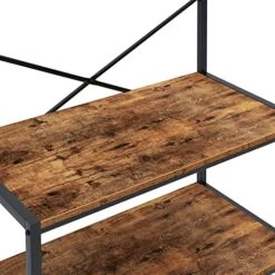 Sogesfurniture Industrial Standing Kitchen Baker Storage Shelf Rack, Microwave Oven Stand With Shelves, Utility Storage Shelf, Rustic Brown -Songmics Furniture Shop 51aNiMfqflL