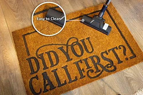 Did You Call First Welcome Mat - Front Door Mat For Outdoors - 24" X 36" Embossed Coir Doormat - Funny Door Mats - By Rag Tag Mats 2 Did You Call First Welcome Mat - Front Door Mat For Outdoors - 24" X 36" Embossed Coir Doormat - Funny Door Mats - By Rag Tag Mats - Image 2