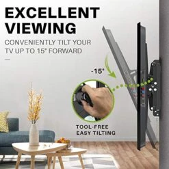 USX MOUNT Advanced Tilt TV Wall Mount For Most 42-90 Inch TVs, Easy To Install Extension TV Mount Extending To 7 Inch, Universal Wall Mount TV Bracket Up To 24'' Studs, VESA 600 X 400mm And 120lbs -Songmics Furniture Shop 51aVFPb16PL