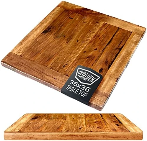 HEIRLOUM Reclaimed Wood Table Top - Rustic Recycled Solid Wooden Piece Perfect For Signs, Kitchens, Dining And Coffee Table Tops (Reclaimed Wood Table Top With Metal Edge, 36" X 36") 12 HEIRLOUM Reclaimed Wood Table Top - Rustic Recycled Solid Wooden Piece Perfect For Signs, Kitchens, Dining And Coffee Table Tops (Reclaimed Wood Table Top With Metal Edge, 36" X 36") - Image 12