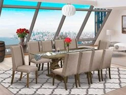 East West Furniture LAFL11-87-16 Dinner Table Set, Large 21 East West Furniture LAFL11-87-16 Dinner Table Set, Large -Songmics Furniture Shop 51aYiZFU5NL. AC