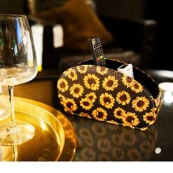 Sunflower Remote Control Caddy/Holder With 5 Slots, PU Leather, TV Controller Holder, Remote Caddy Organizer For Fire TV Stick/Home Media Controllers And More -Songmics Furniture Shop 51afovmmFIL