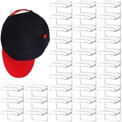 36 Pieces Adhesive Hat Hooks For Wall Clear Minimalist Hat Rack No Drilling Hat Holder Hat Display Strong Hat Hanger For Baseball Caps Wall Mount Hat Organizer For Closet Door Wall Hat Storage